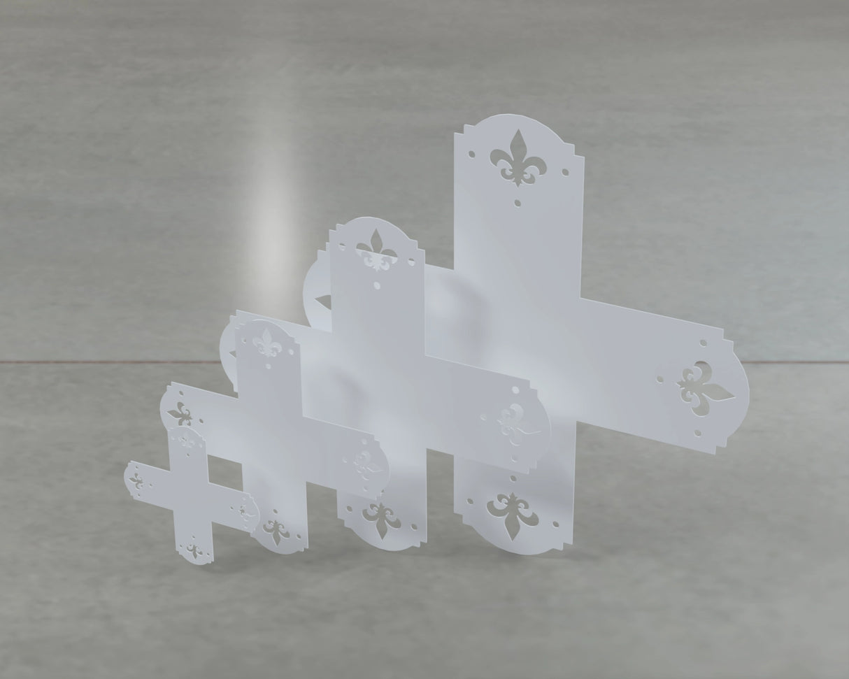 Soportes coronados de flor de lis 6x6