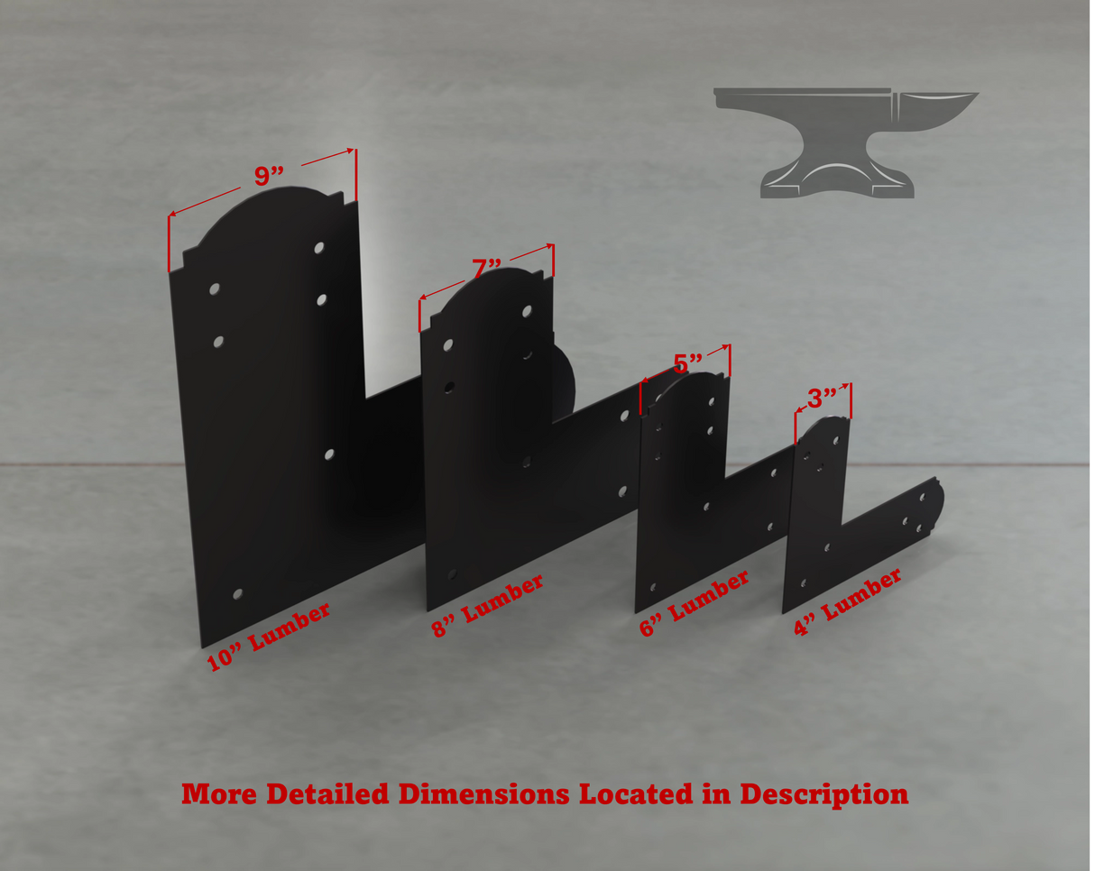 Crowned Style L Brackets - Various Sizes