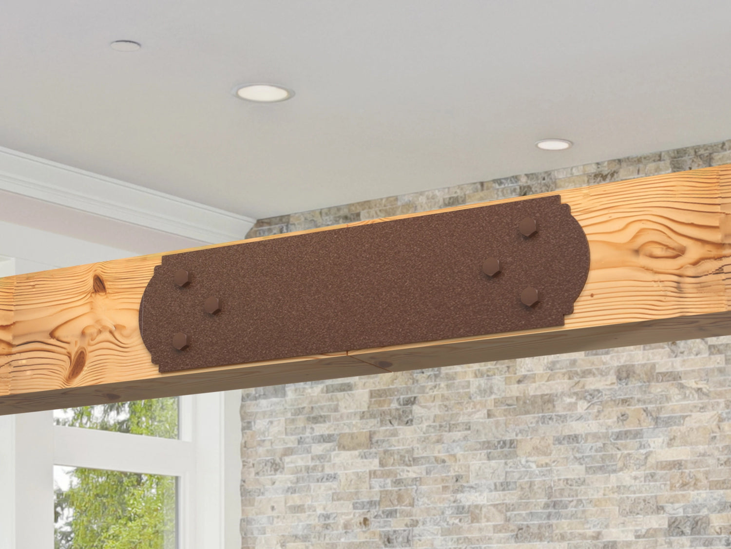 Crowned Brackets for 6x6 Dimensional Lumber - Madison Iron and Wood