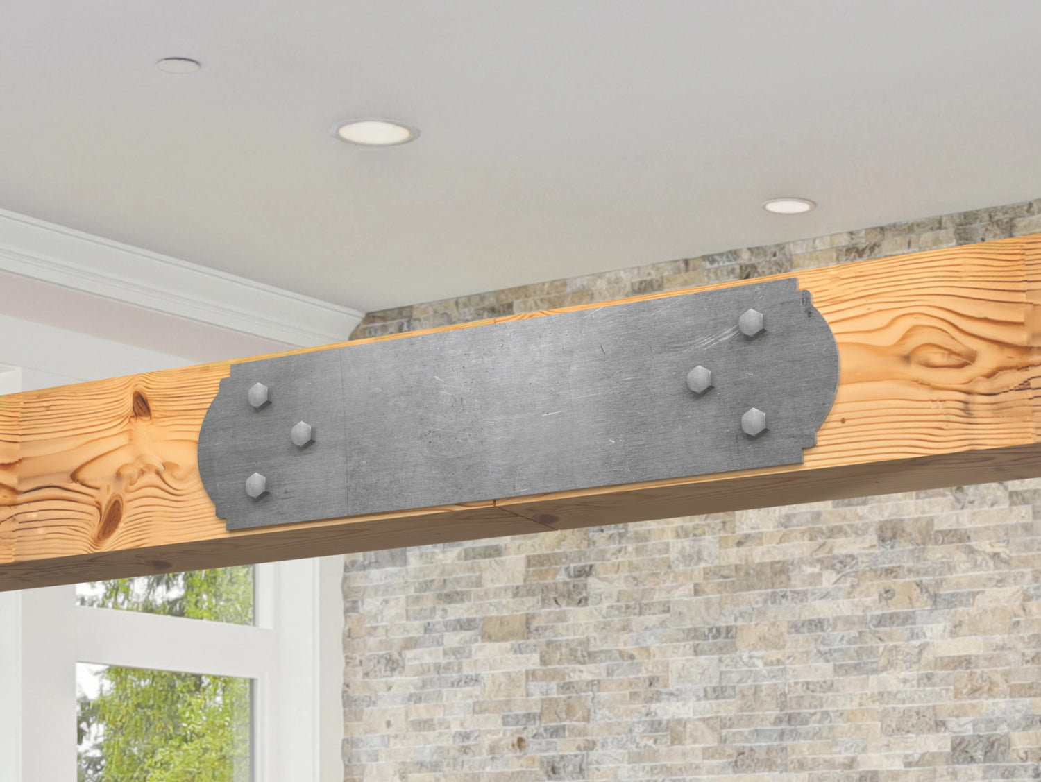 Crowned Brackets for 6x6 Dimensional Lumber - Madison Iron and Wood
