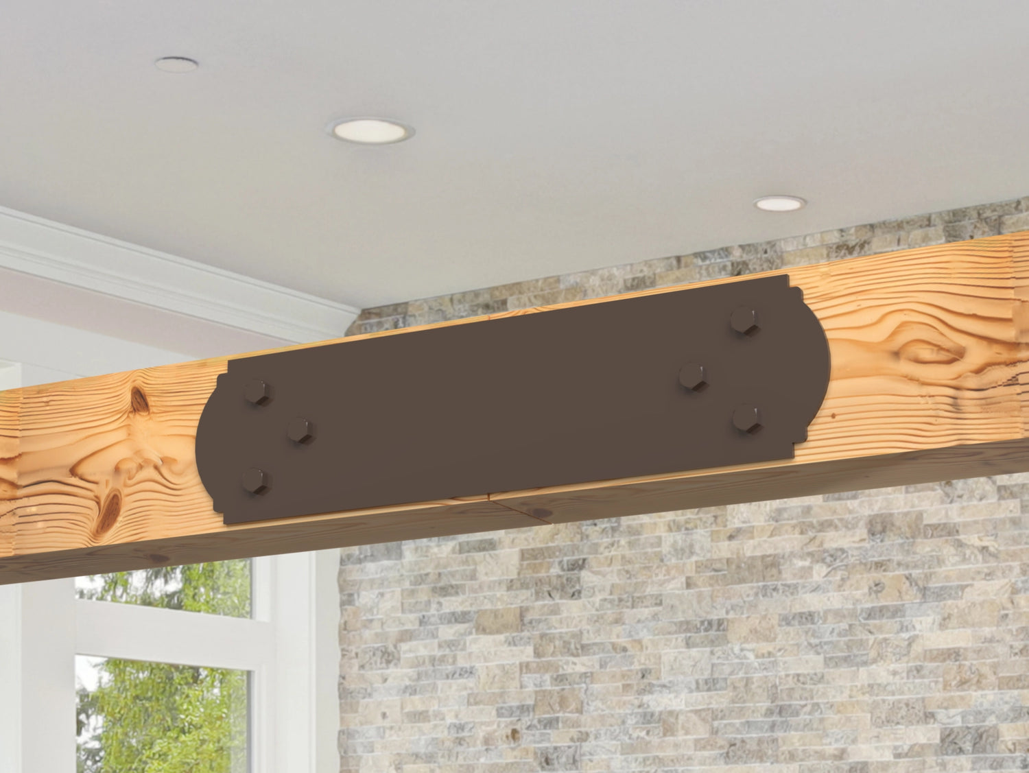 Crowned Brackets for 6x6 Dimensional Lumber - Madison Iron and Wood