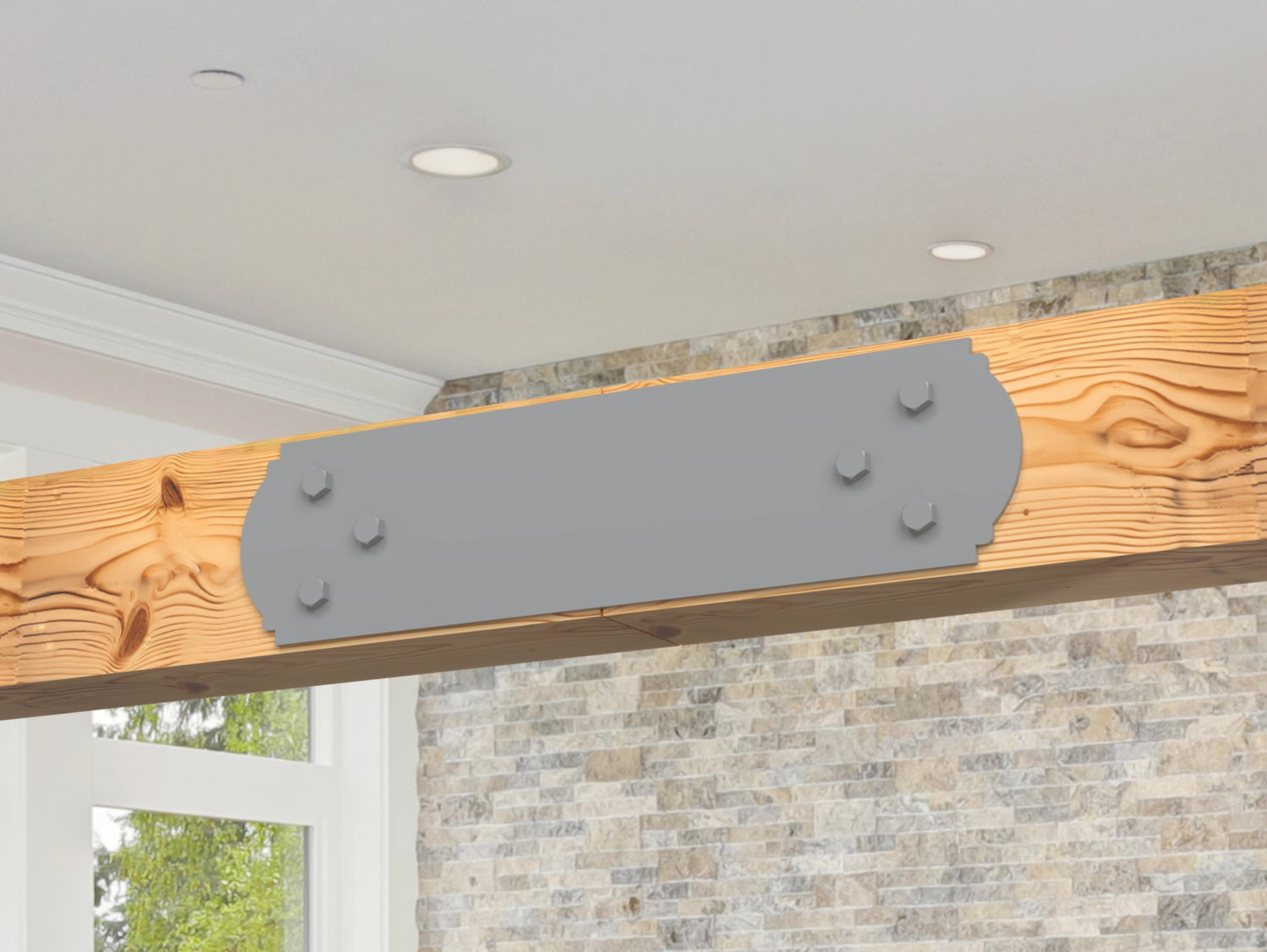 Crowned Brackets for 6x6 Dimensional Lumber - Madison Iron and Wood