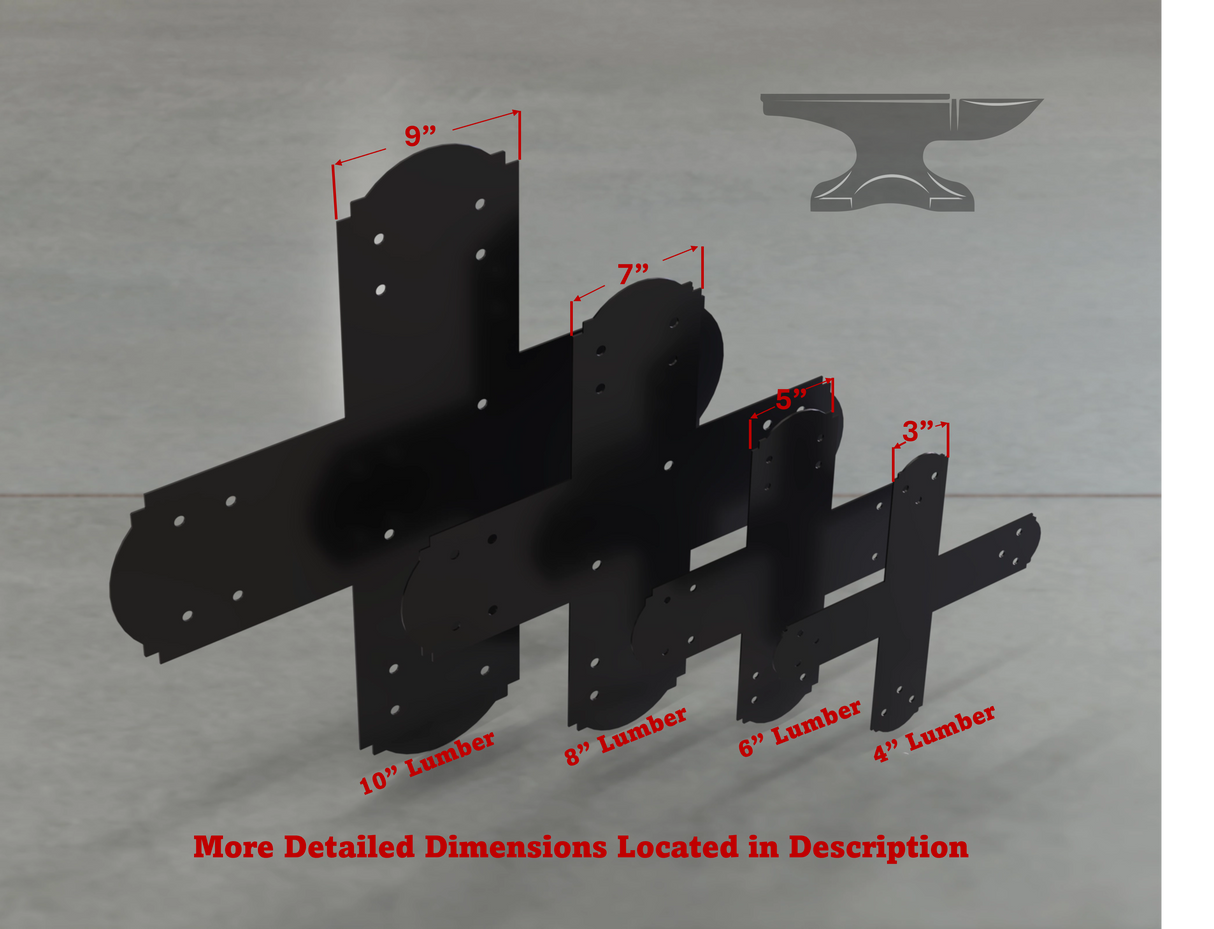 Crowned Style X Brackets - Various Sizes