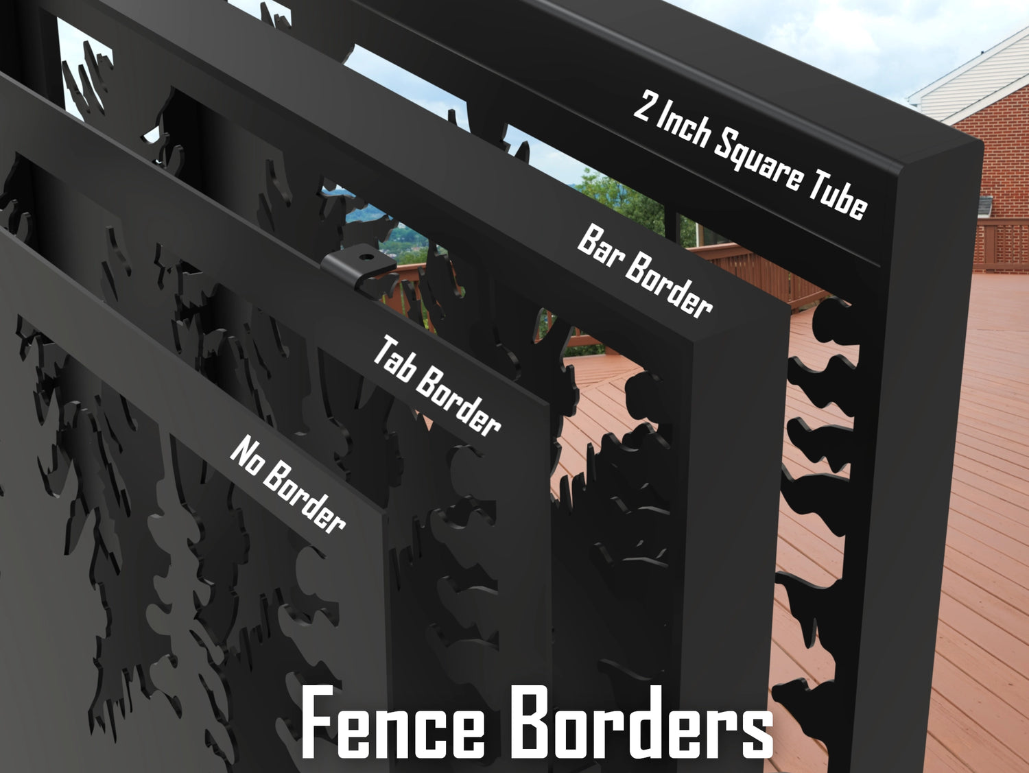 80"x30" - Elegant Scroll Design Fence/Gate Panel Insert - Madison Iron and Wood