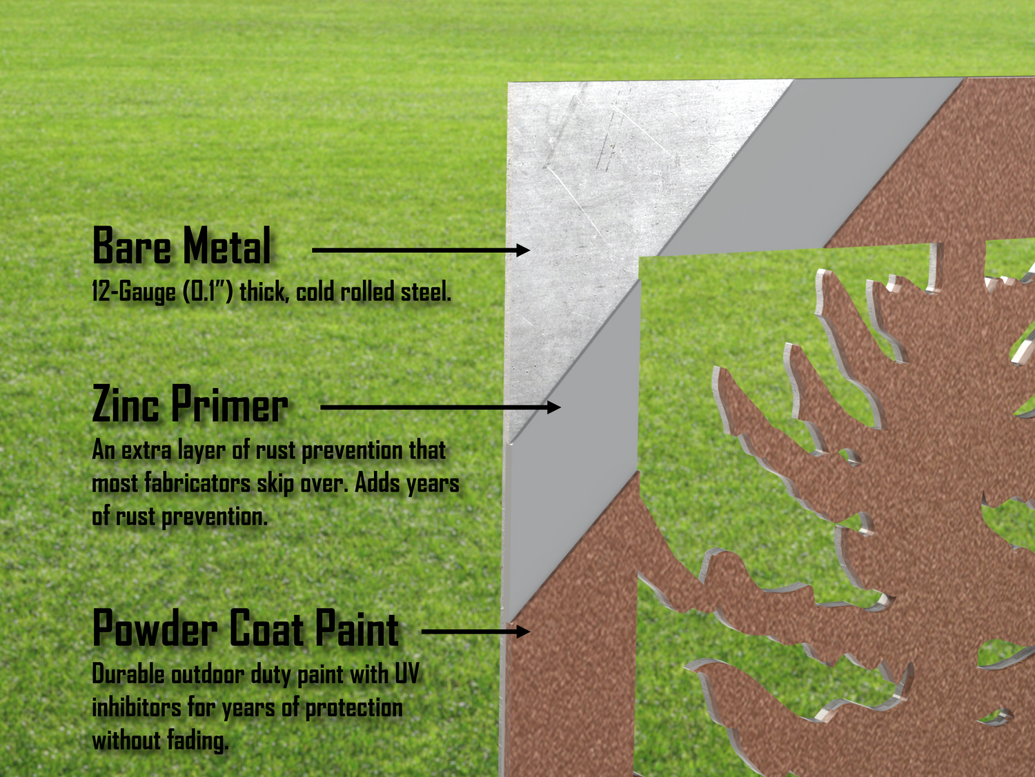60"x30" - Elegant Scroll Design Fence/Gate Panel Insert - Madison Iron and Wood