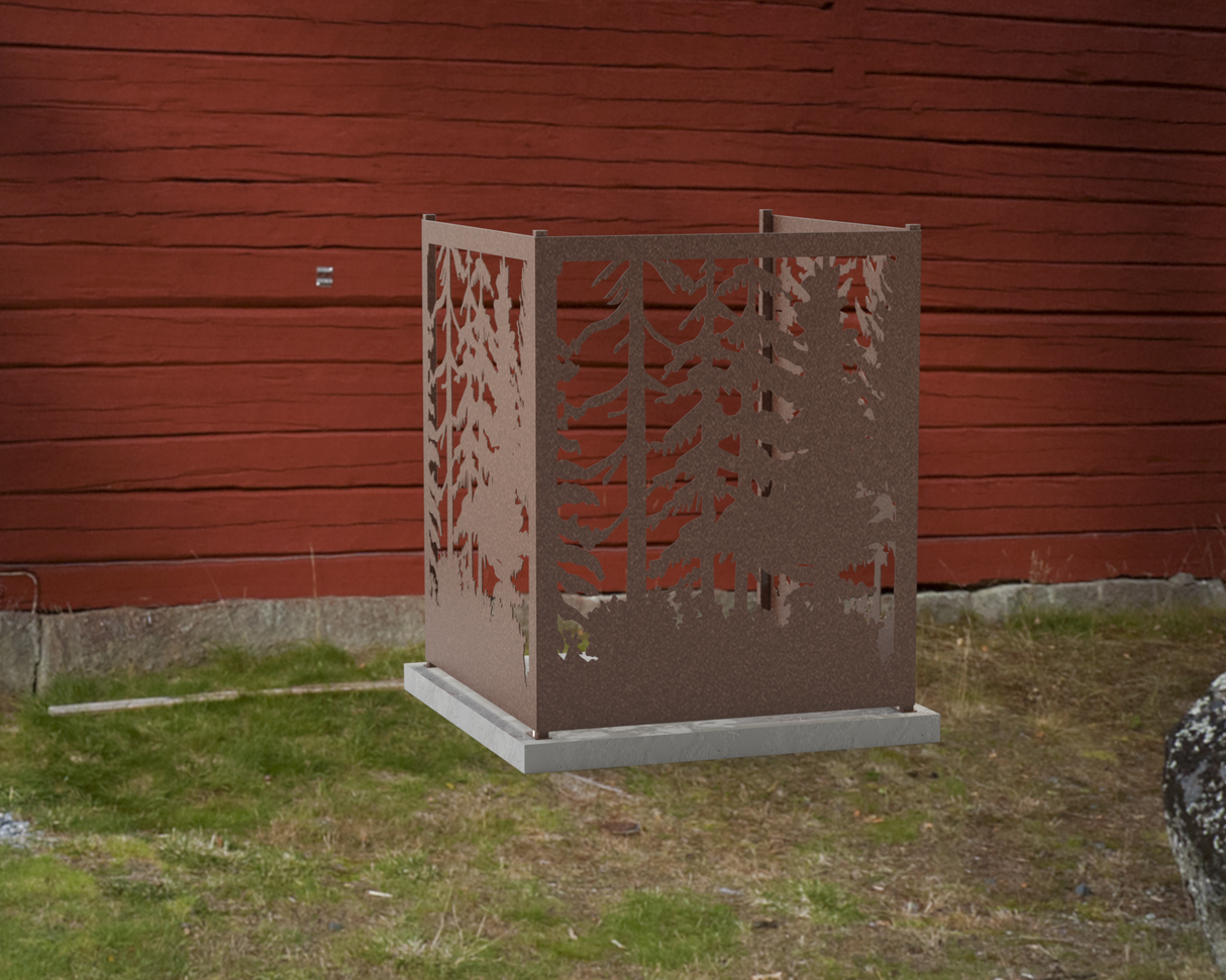 Forest Design AC Unit Cover - Multiple Sizes - Madison Iron and Wood