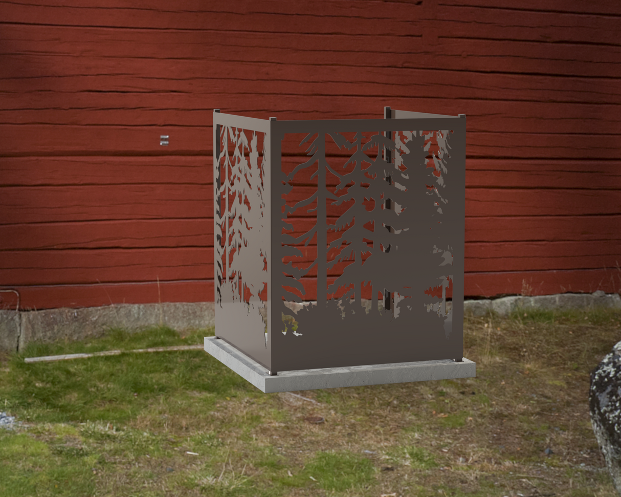 Forest Design AC Unit Cover - Multiple Sizes - Madison Iron and Wood