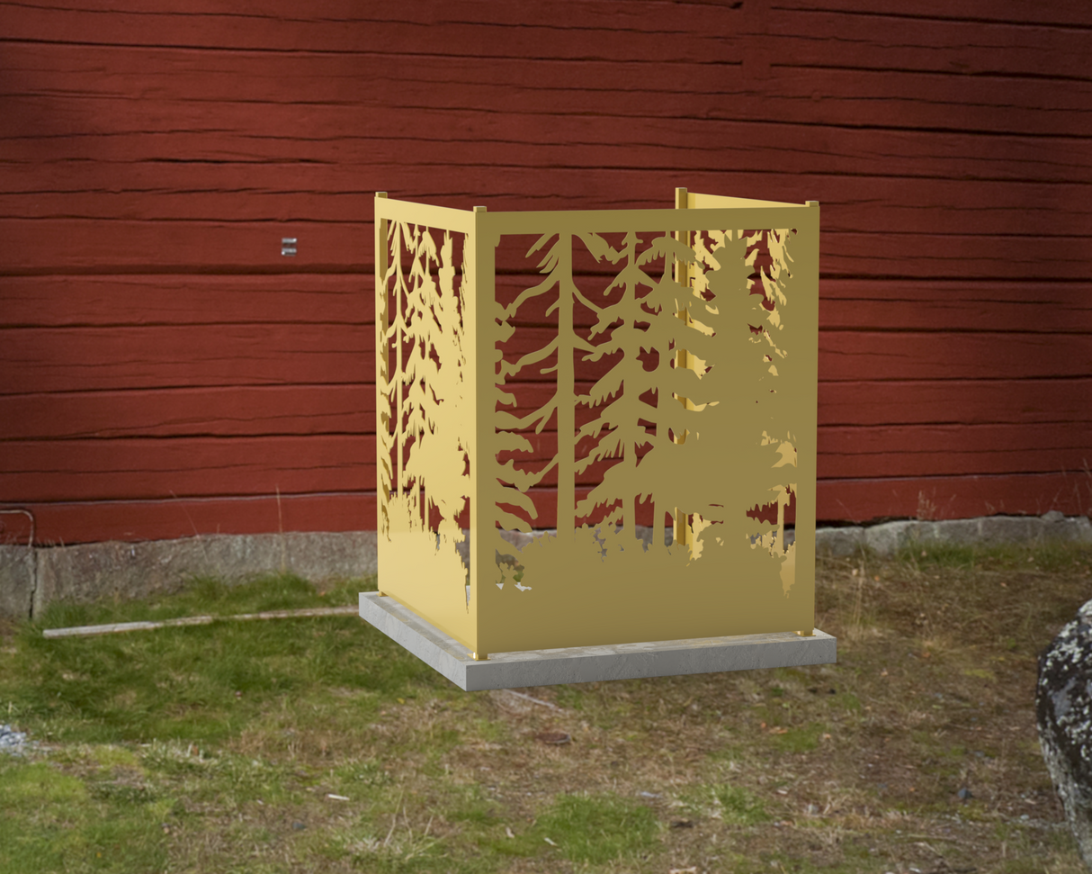 Forest Design AC Unit Cover - Multiple Sizes - Madison Iron and Wood