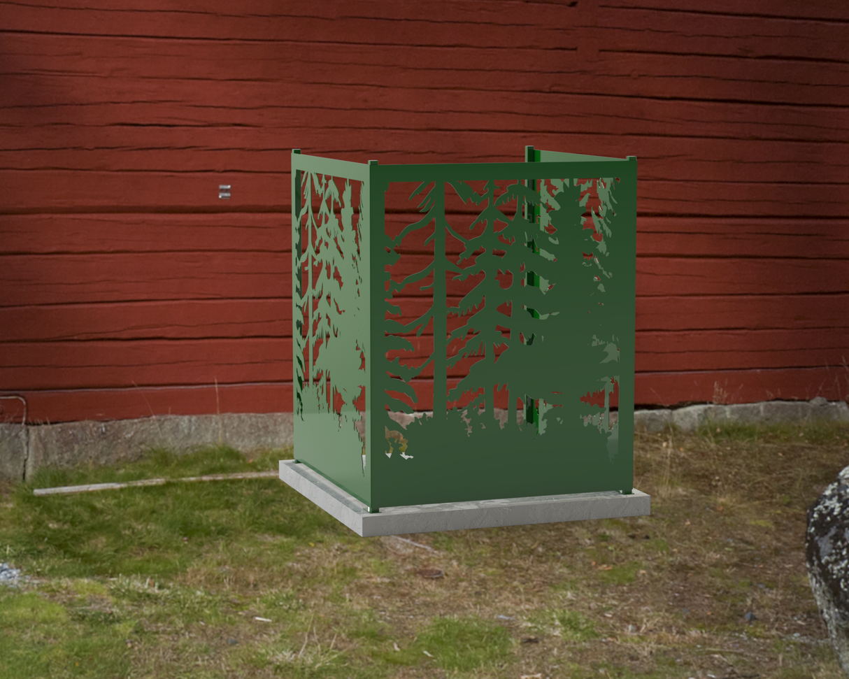 Forest Design AC Unit Cover - Multiple Sizes - Madison Iron and Wood