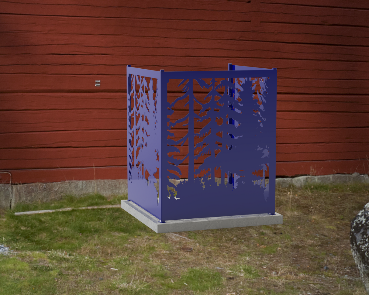 Forest Design AC Unit Cover - Multiple Sizes - Madison Iron and Wood