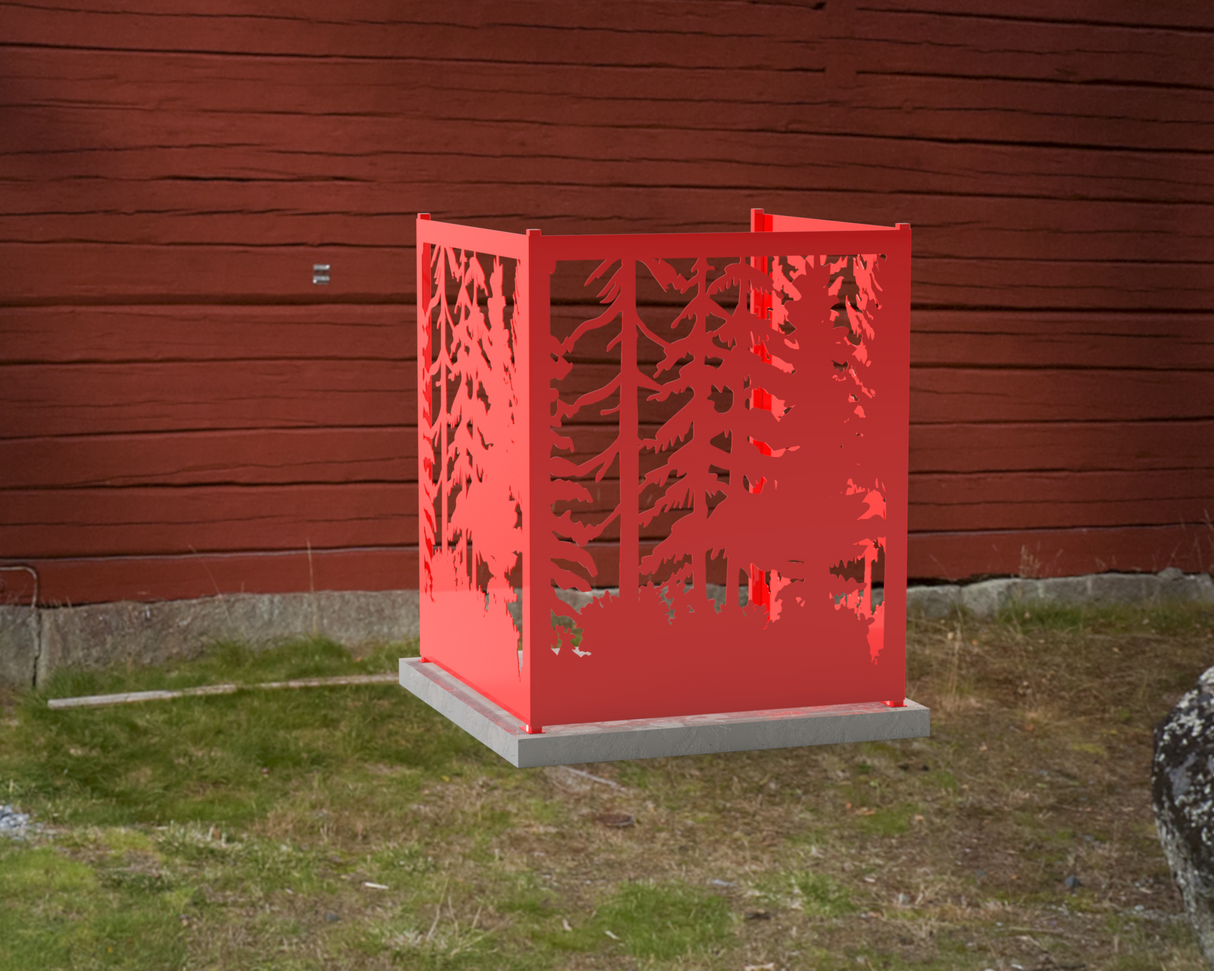 Forest Design AC Unit Cover - Multiple Sizes - Madison Iron and Wood