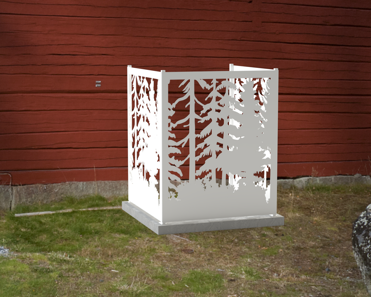 Forest Design AC Unit Cover - Multiple Sizes - Madison Iron and Wood