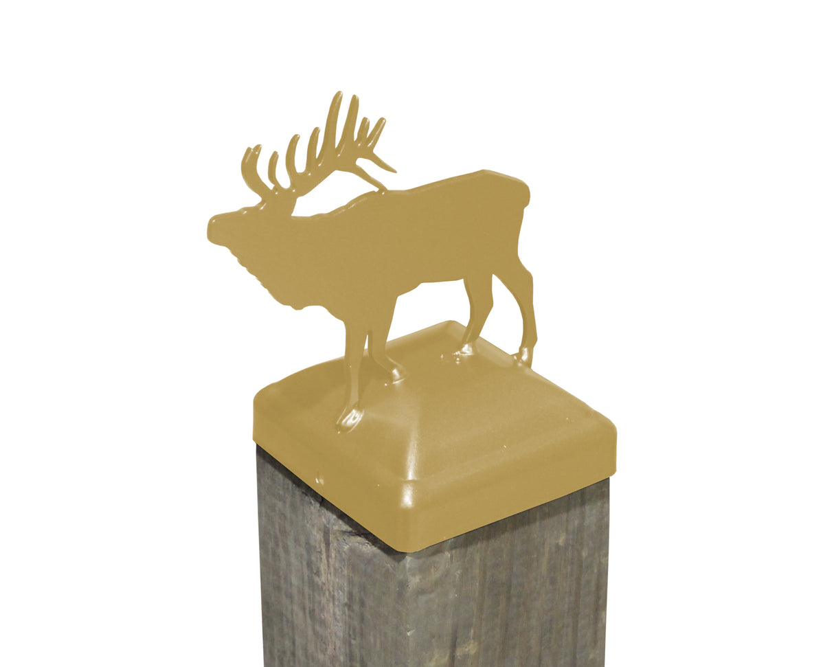 Elk Fence Post Cap (Multiple Post Sizes Available) - Madison Iron and Wood