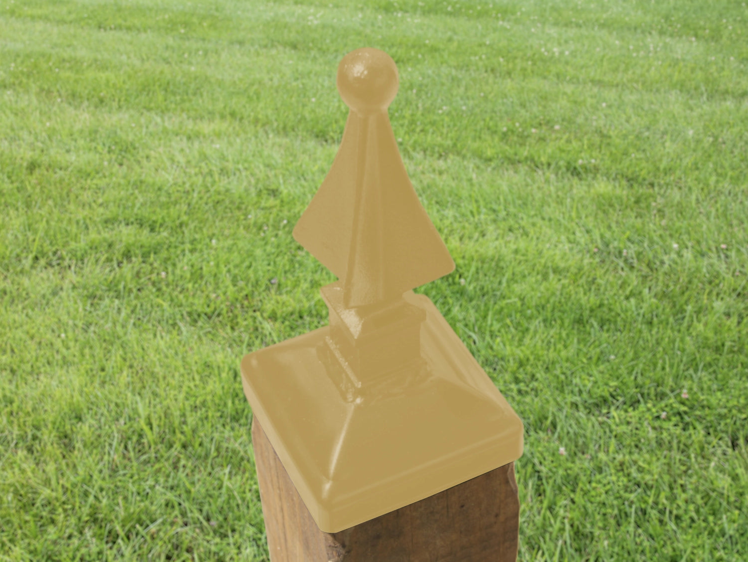 4x4 Quad Spear Post Cap (3.5 x 3.5 Post Size) - Madison Iron and Wood