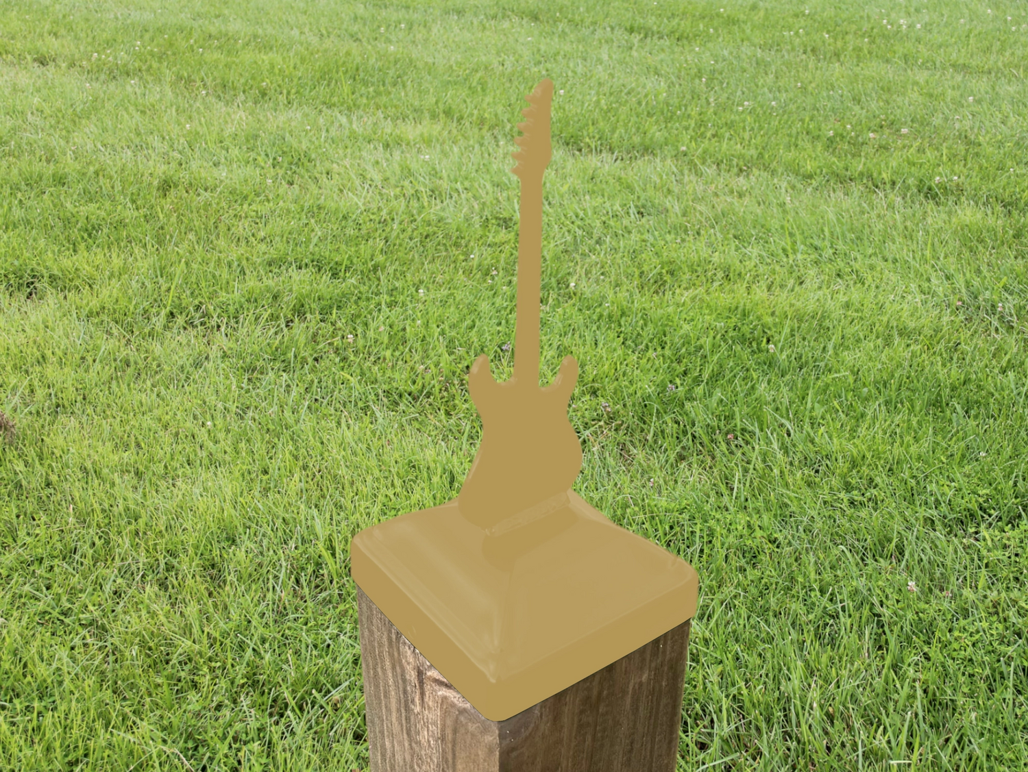 6X6 Guitar - Electric Post Cap (5.5 x 5.5 Post Size) - Madison Iron and Wood