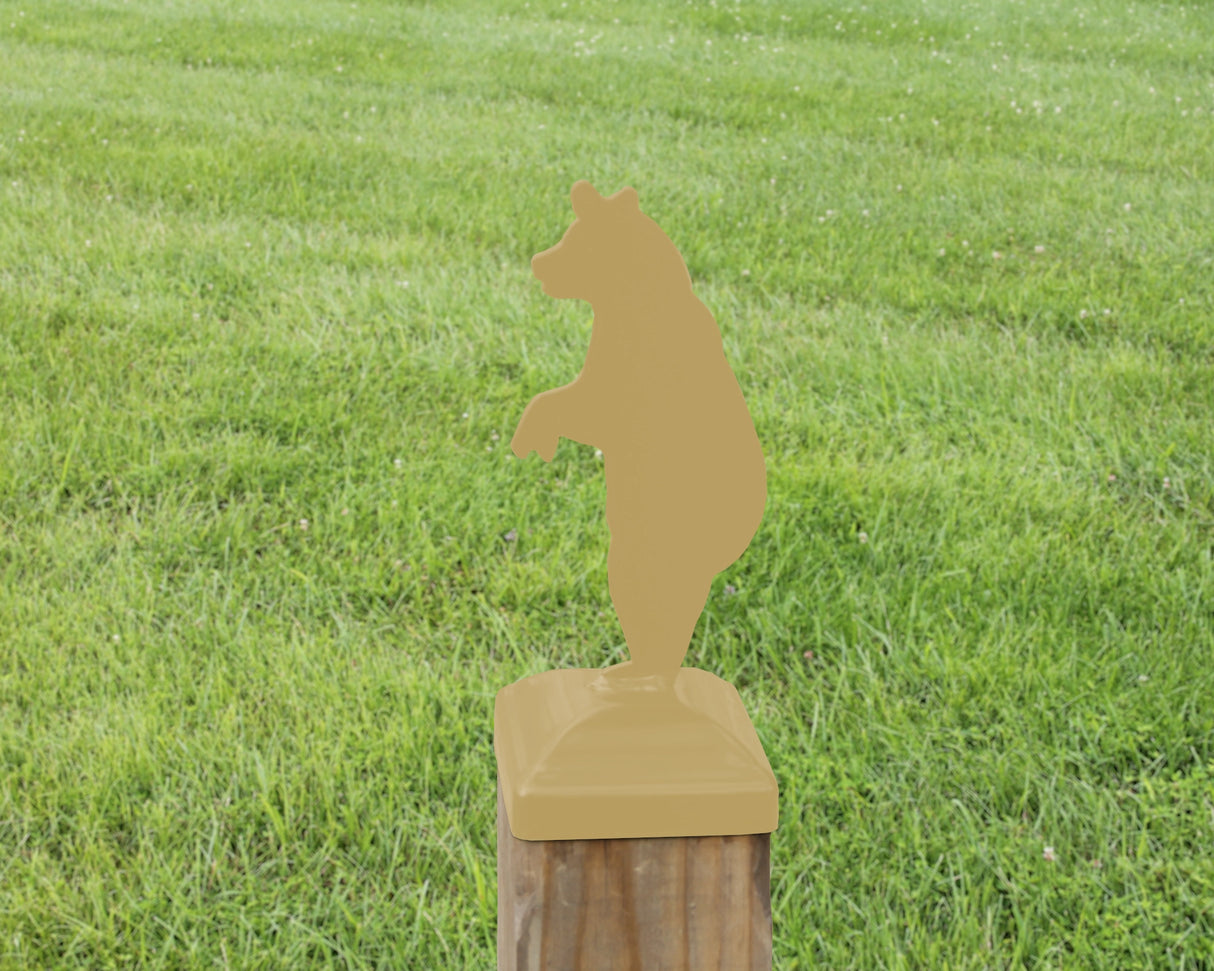 6X6 Bear Standing Post Cap (5.5 x 5.5 Post Size) - Madison Iron and Wood
