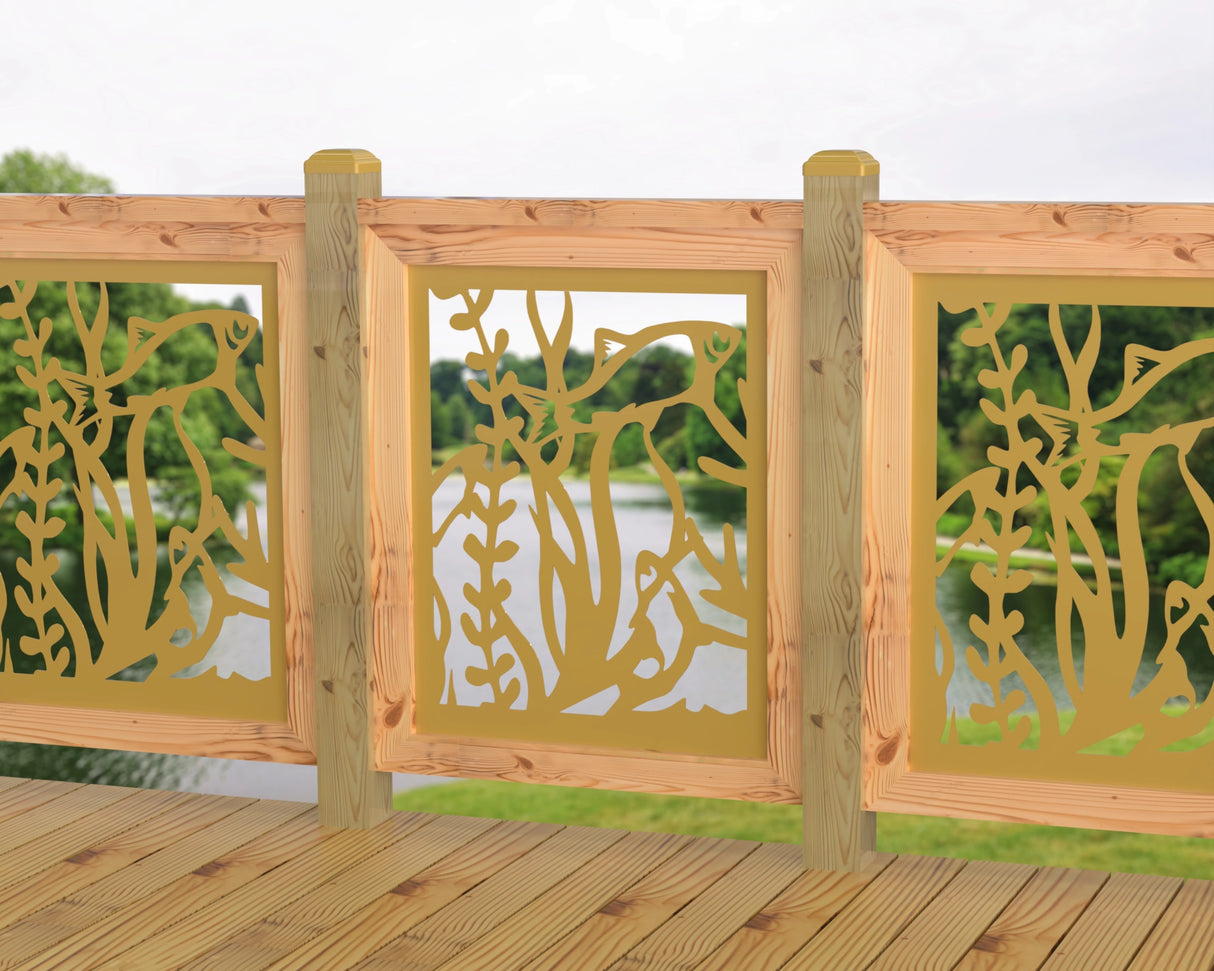 Bass Pond Railing Panel Insert - Madison Iron and Wood