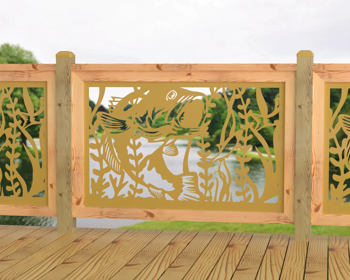 Bass Pond Railing Panel Insert - Madison Iron and Wood