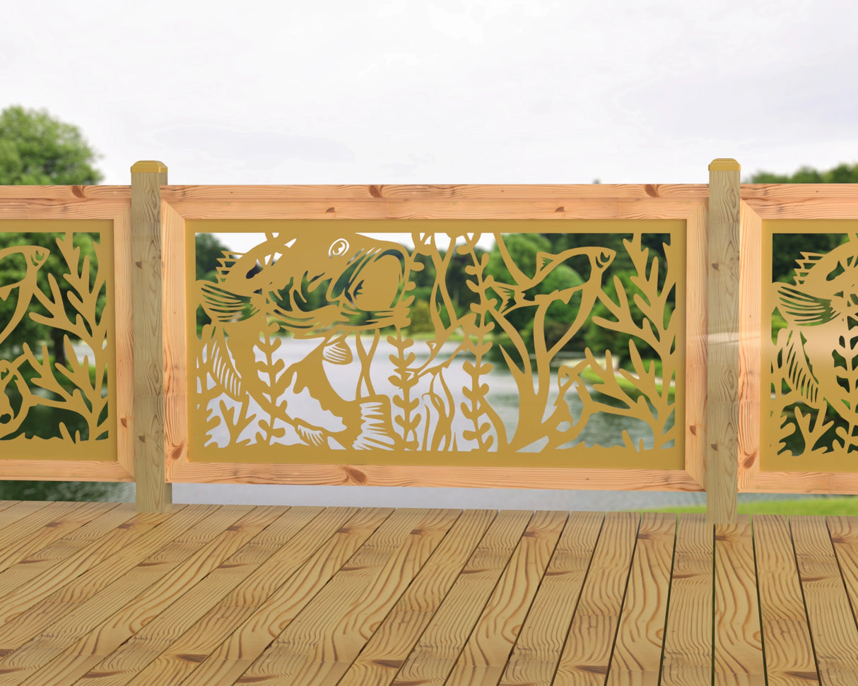 Bass Pond Railing Panel Insert - Madison Iron and Wood