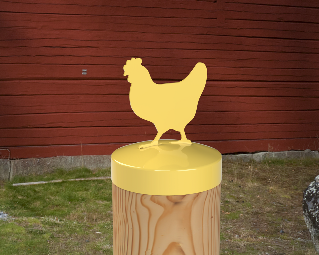 Chicken, Round Post Cap (4x4 Round Post Size) - Madison Iron and Wood