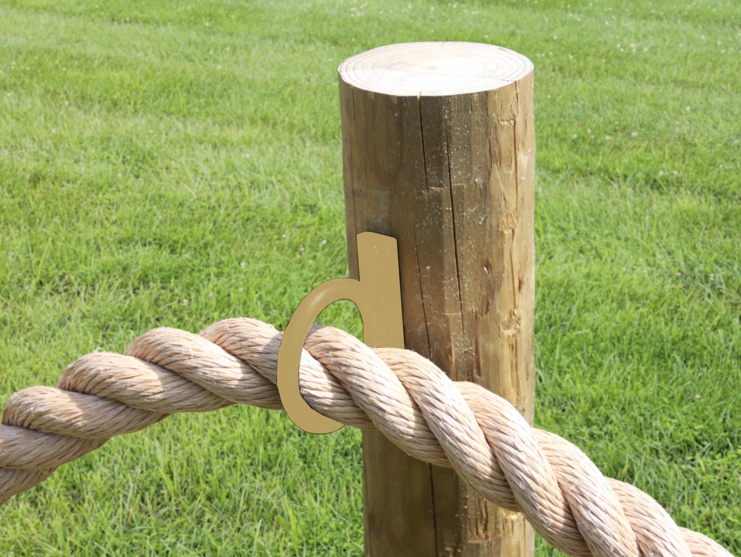 Heavy Duty Nautical Rope Ring, Narrow Body Fence Rings For Round Posts (3 sizes available) - Madison Iron and Wood