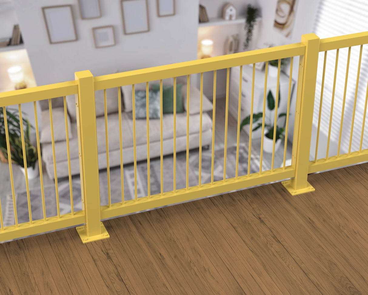 80"x30" - Round Spindle Railing Panel Insert - Madison Iron and Wood