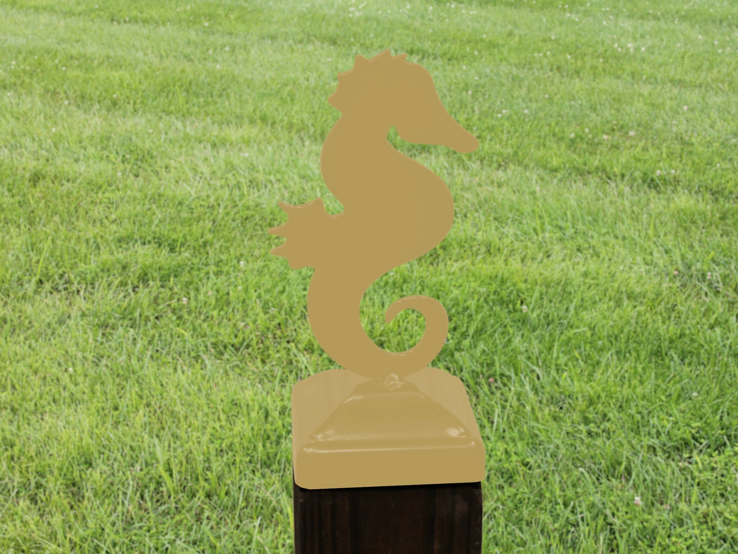 6X6 Seahorse Post Cap (5.5 x 5.5 Post Size) - Madison Iron and Wood