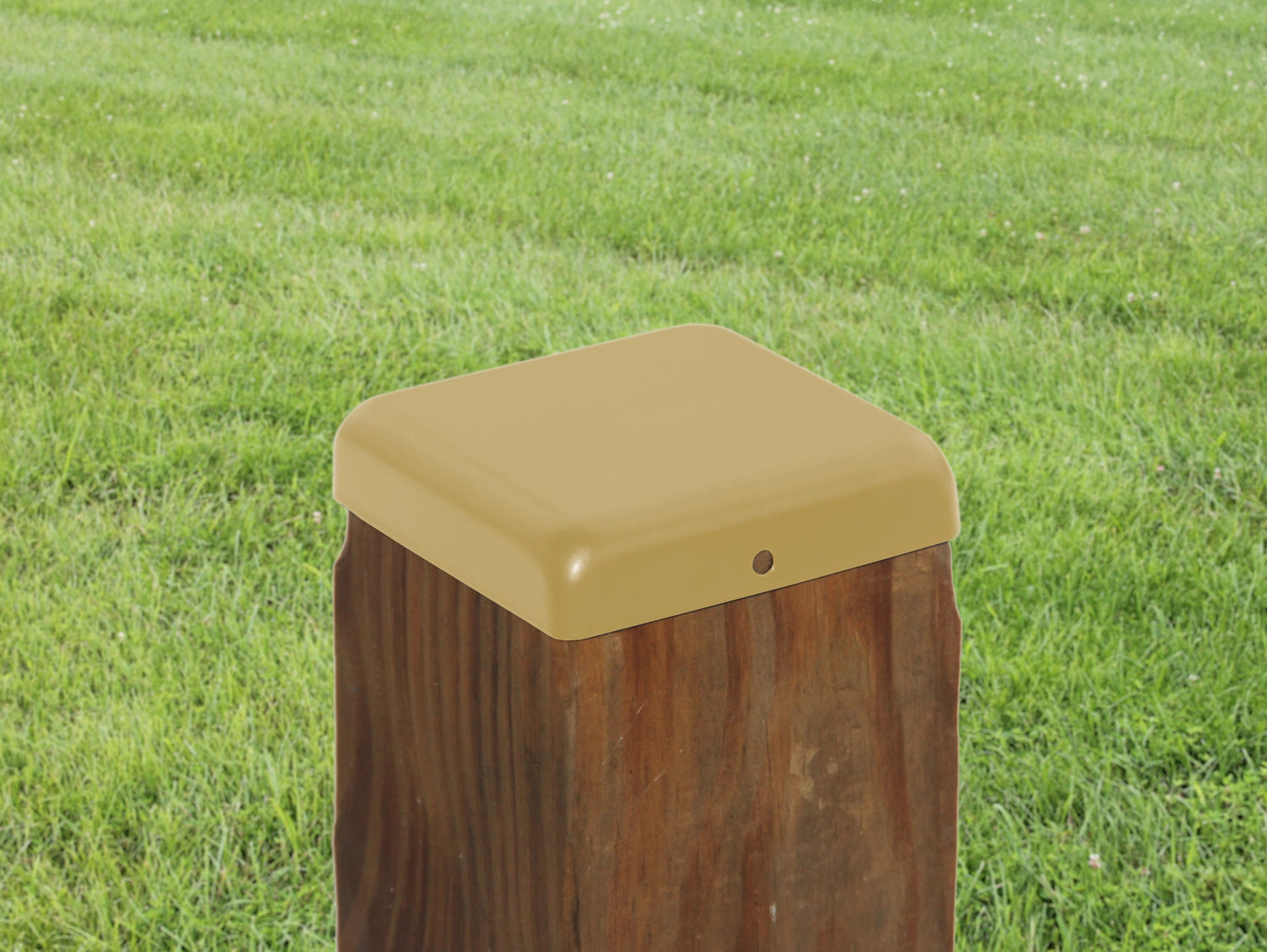 True 4x4 Flat Top Steel Post Cap - Madison Iron and Wood