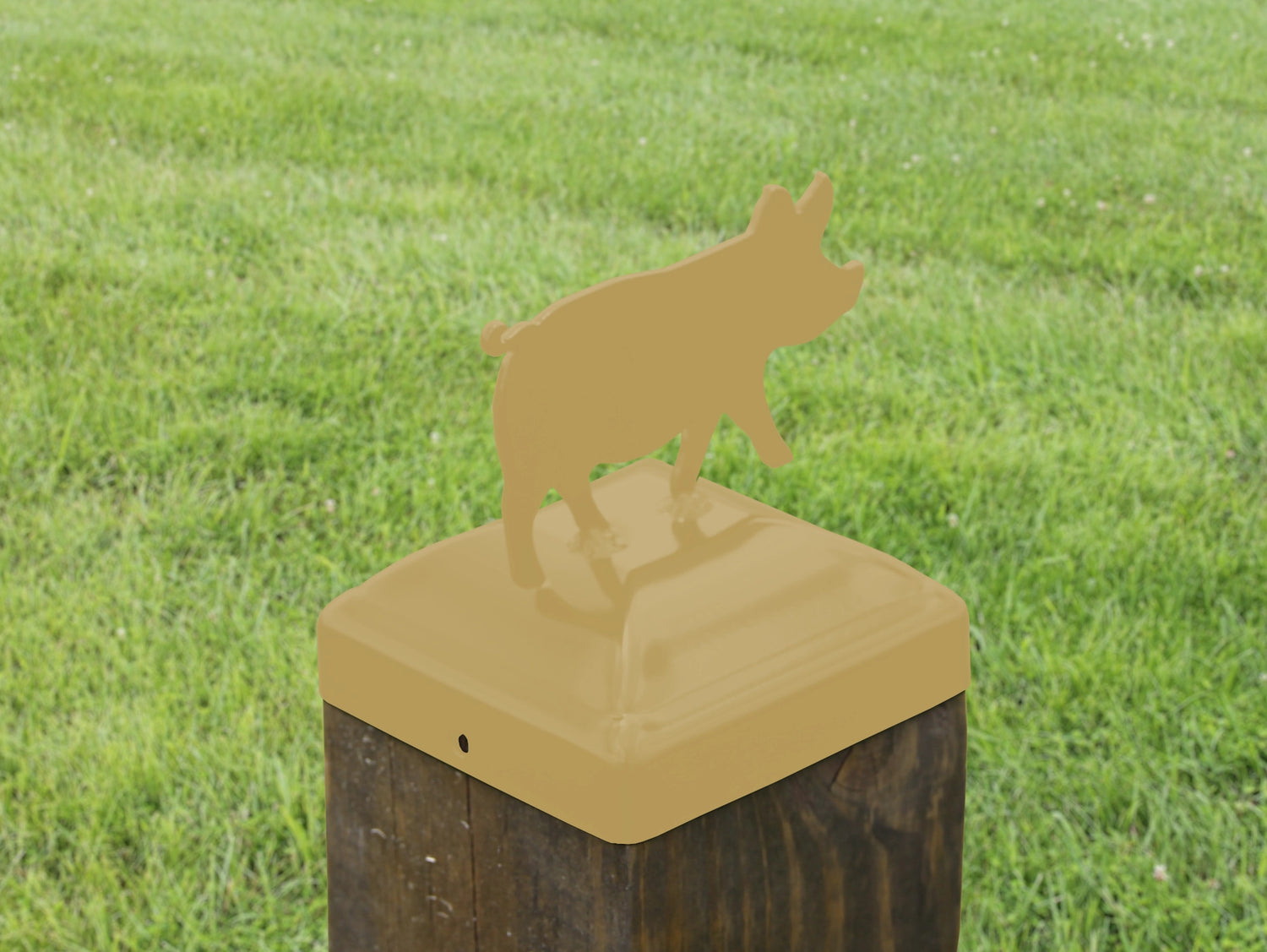 6X6 Pig Post Cap (5.5 x 5.5 Post Size) - Madison Iron and Wood