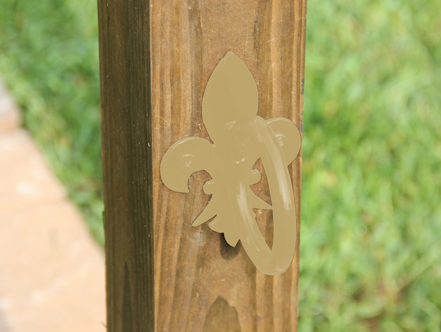 Fleur De Lis Nautical Rope Ring, String Light holder (3 sizes available) - Madison Iron and Wood