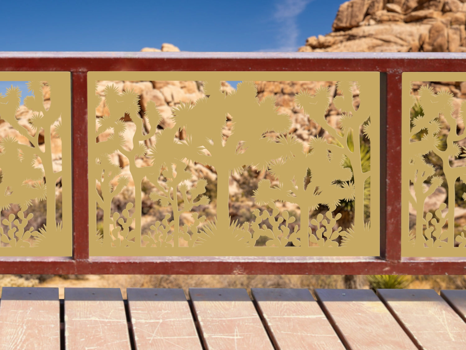 80"x30" - Joshua Tree National Park Fence/Gate Panel Insert - Madison Iron and Wood