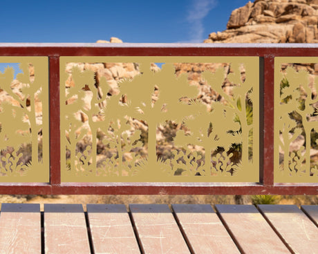 80"x30" - Joshua Tree National Park Fence/Gate Panel Insert - Madison Iron and Wood