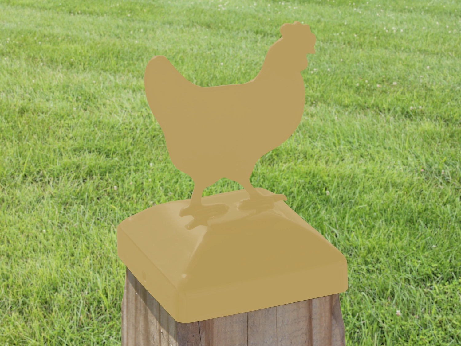 6X6 Chicken Post Cap (5.5 x 5.5 Post Size) - Madison Iron and Wood
