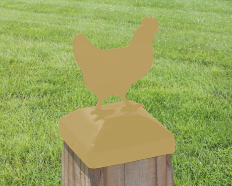 6X6 Chicken Post Cap (5.5 x 5.5 Post Size) - Madison Iron and Wood