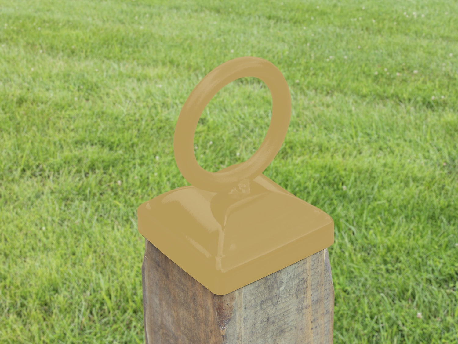 4x4 Nautical Rope Ring Post Cap (3.5 x 3.5 Post Size) - Madison Iron and Wood