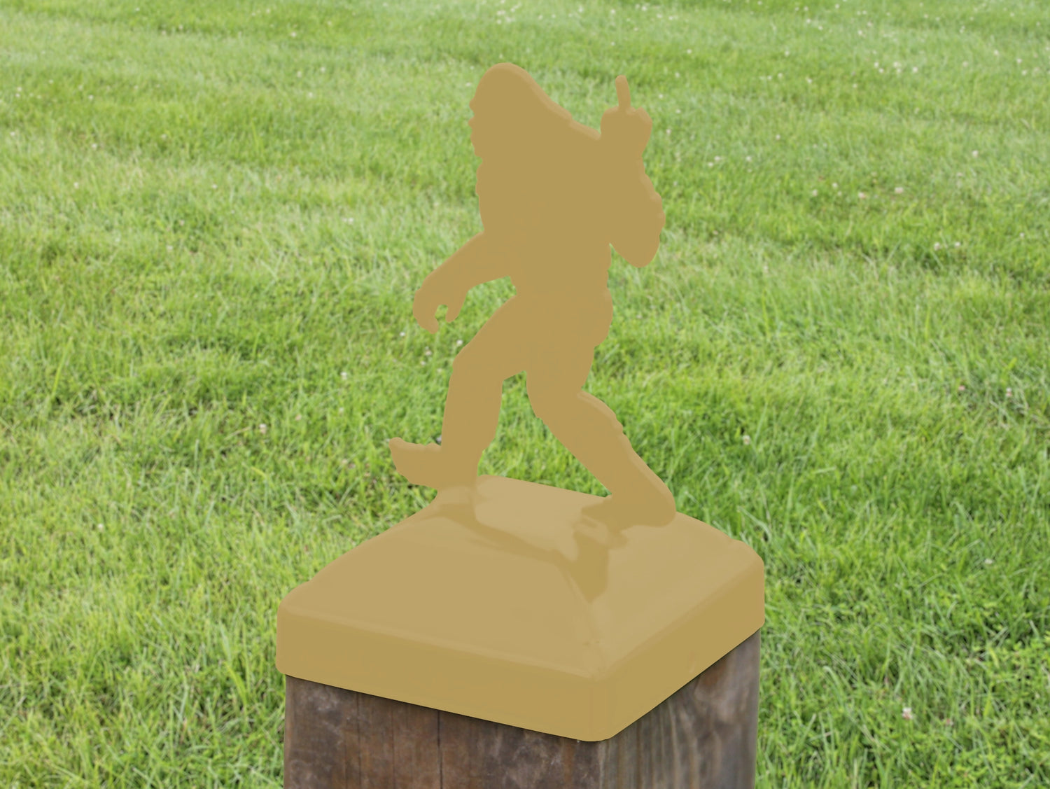 6X6 Bigfoot Middle Finger Post Cap (5.5 x 5.5 Post Size) - Madison Iron and Wood
