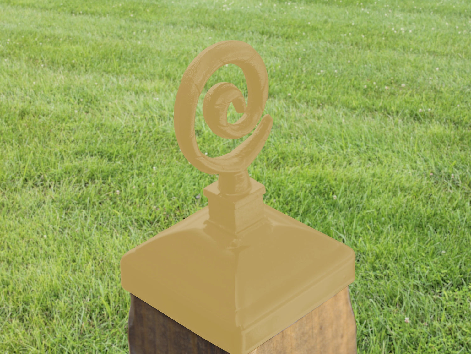 4x4 Spiral Post Cap (3.5 x 3.5 Post Size) - Madison Iron and Wood