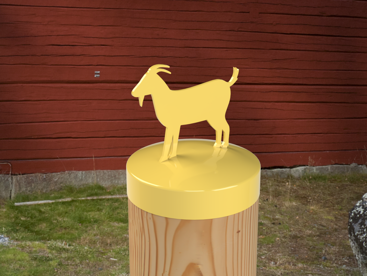 Goat, Round Post Cap (4x4 Round Post Size) - Madison Iron and Wood