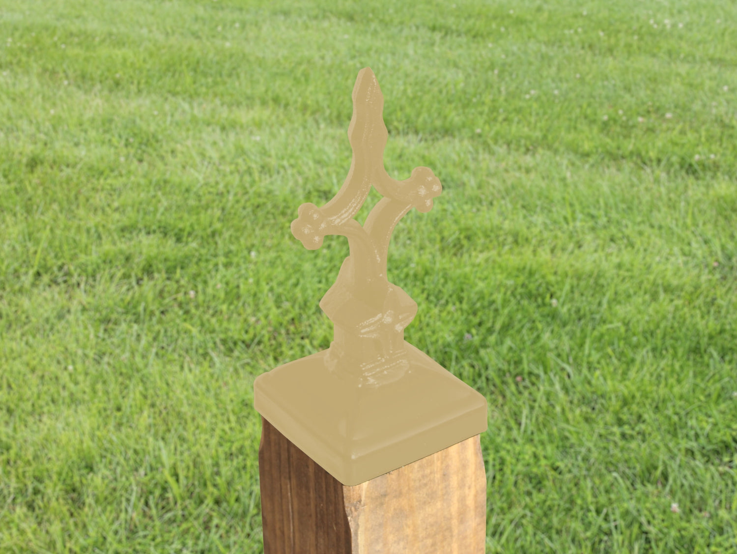 4x4 Open Cross Post Cap (3.5 x 3.5 Post Size) - Madison Iron and Wood