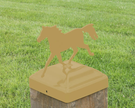 6X6 Trotting Horse Post Cap (5.5 x 5.5 Post Size) - Madison Iron and Wood