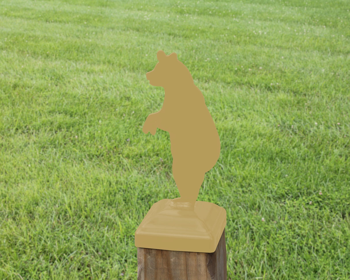 4x4 Bear Standing Post Cap (Fits 3.5 x 3.5 Post Size) - Madison Iron and Wood