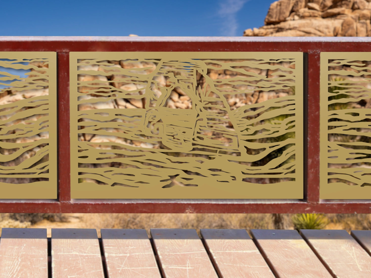 80"x30" - Arches National Park Fence/Gate Panel Insert - Madison Iron and Wood