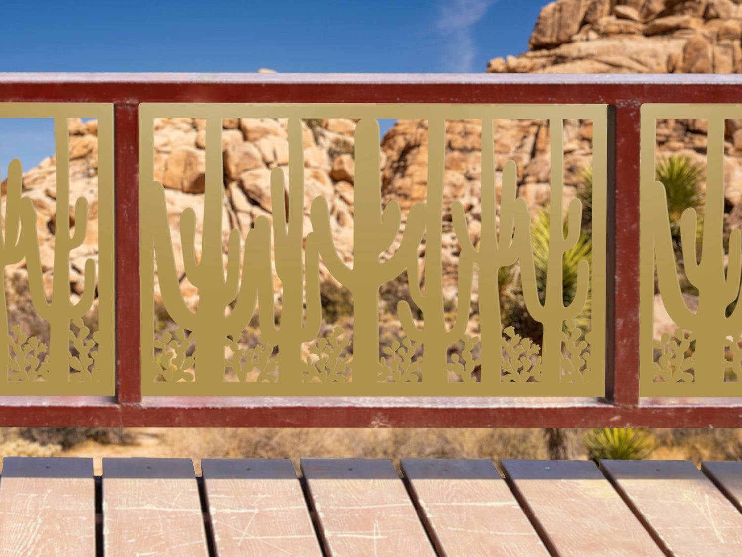 80"x30" - Saguaro National Park Fence/Gate Panel Insert - Madison Iron and Wood