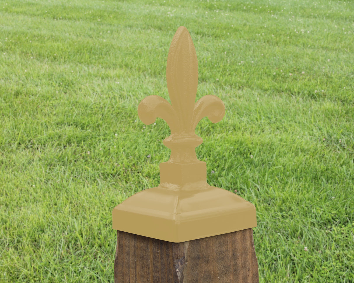 4x4 Budding Fleur-De-Lis Post Cap (3.5 x 3.5 Post Size) - Madison Iron and Wood