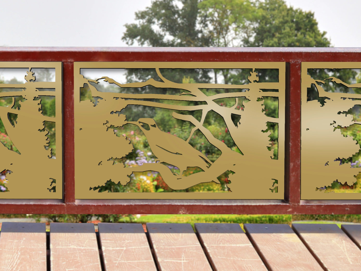 80"x30" - Bird Perching Fence/Gate Panel Insert - Madison Iron and Wood