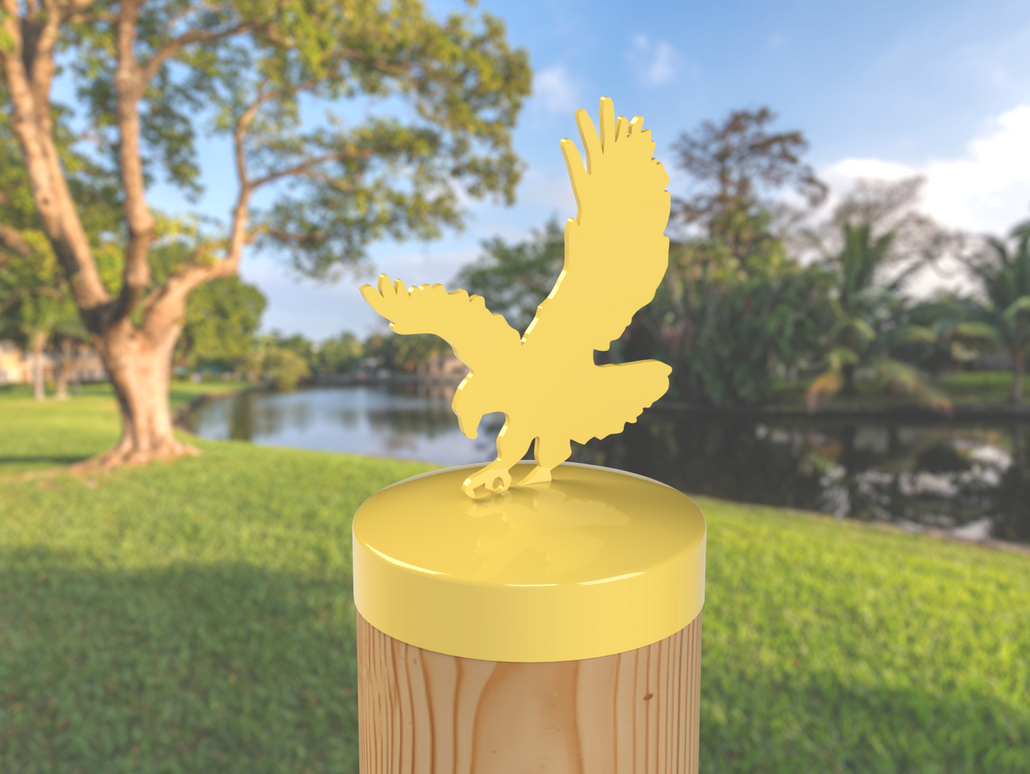Eagle, Round Post Cap (4x4 Round Post Size) - Madison Iron and Wood