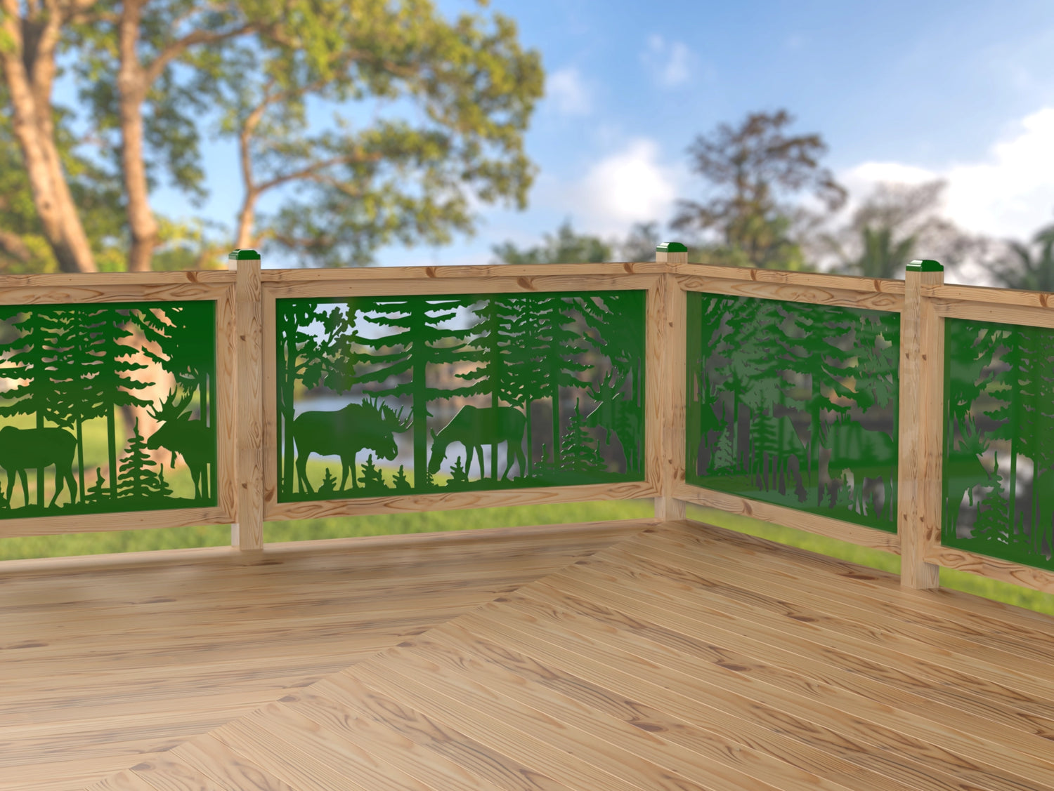 Moose Landscape Railing Panel Insert