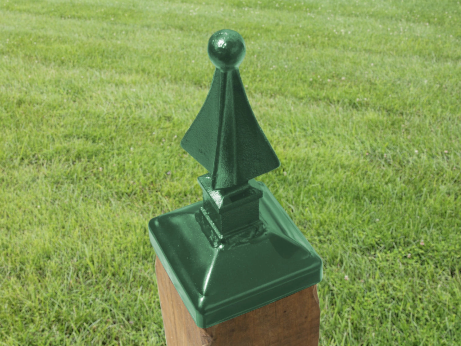 4x4 Quad Spear Post Cap (3.5 x 3.5 Post Size) - Madison Iron and Wood