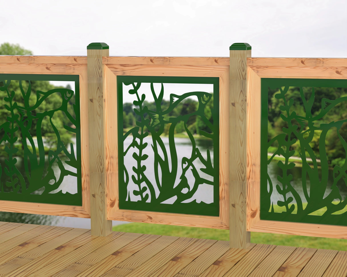 Bass Pond Railing Panel Insert - Madison Iron and Wood
