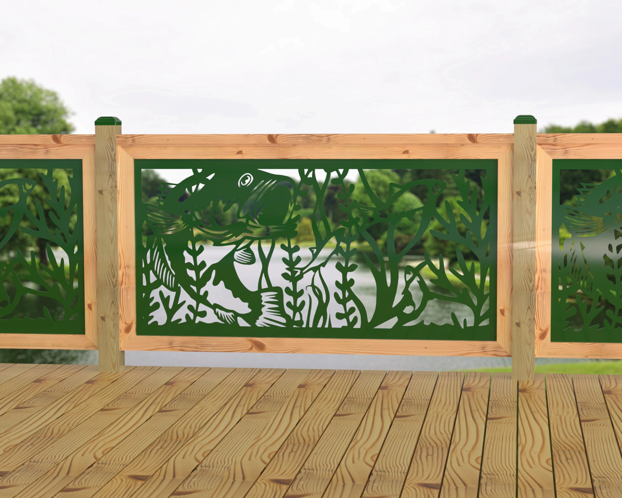 Bass Pond Railing Panel Insert - Madison Iron and Wood